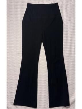 MTA Sport Women’s Black Flare Yoga Pants Med High Rise Waist Athletic Leggings